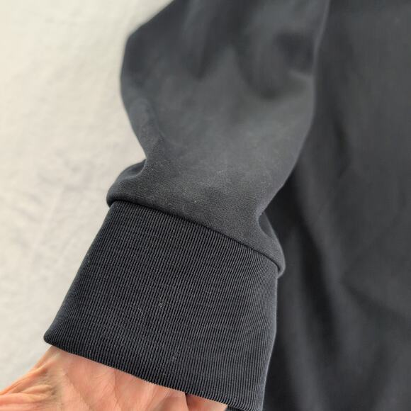 Athleta Seasoft Scoop Neck Sweatshirt Women's Large Black CleanGirl Minimalist - Picture 3 of 9